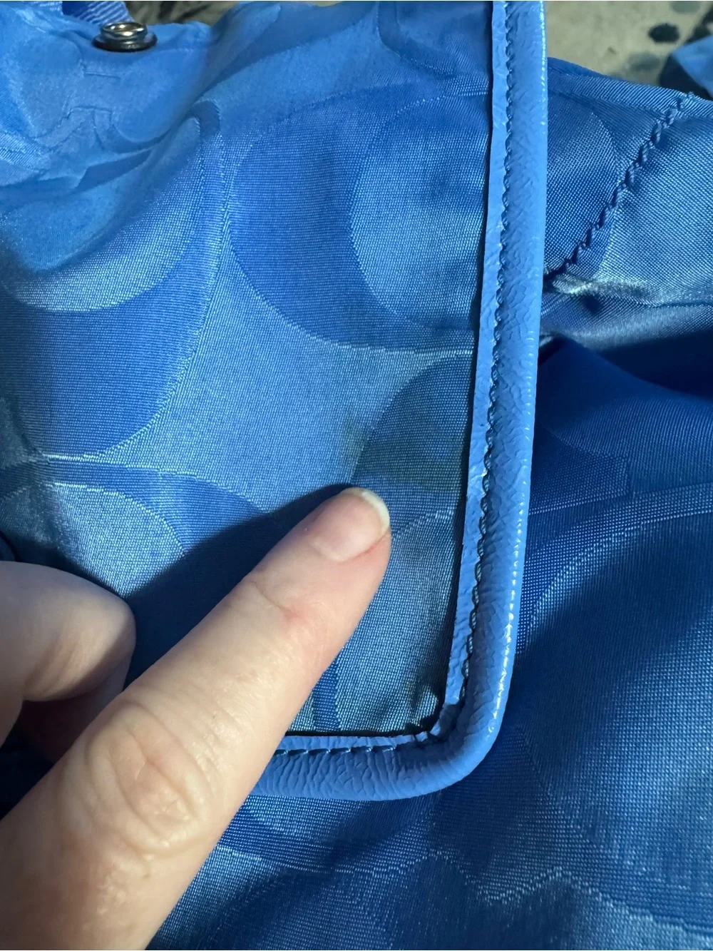 Coach Getaway Signature Packable Backpack - Blue Nylon (F77350) - AS-IS / Flawed